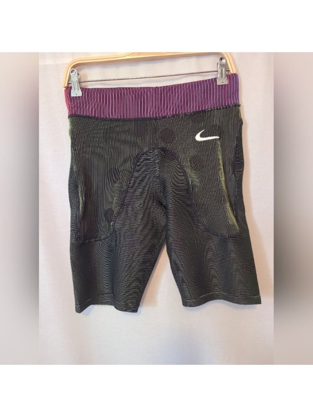 Nike x Off White Dri Fit Performance Fit Ribbed Polka Dot Athletic Bike Short LG